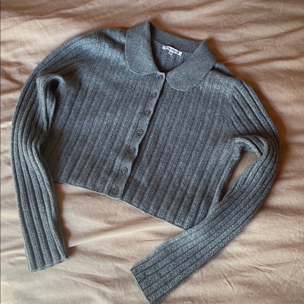 Reformation Rory Pointelle Cardigan - Picture 6 of 7